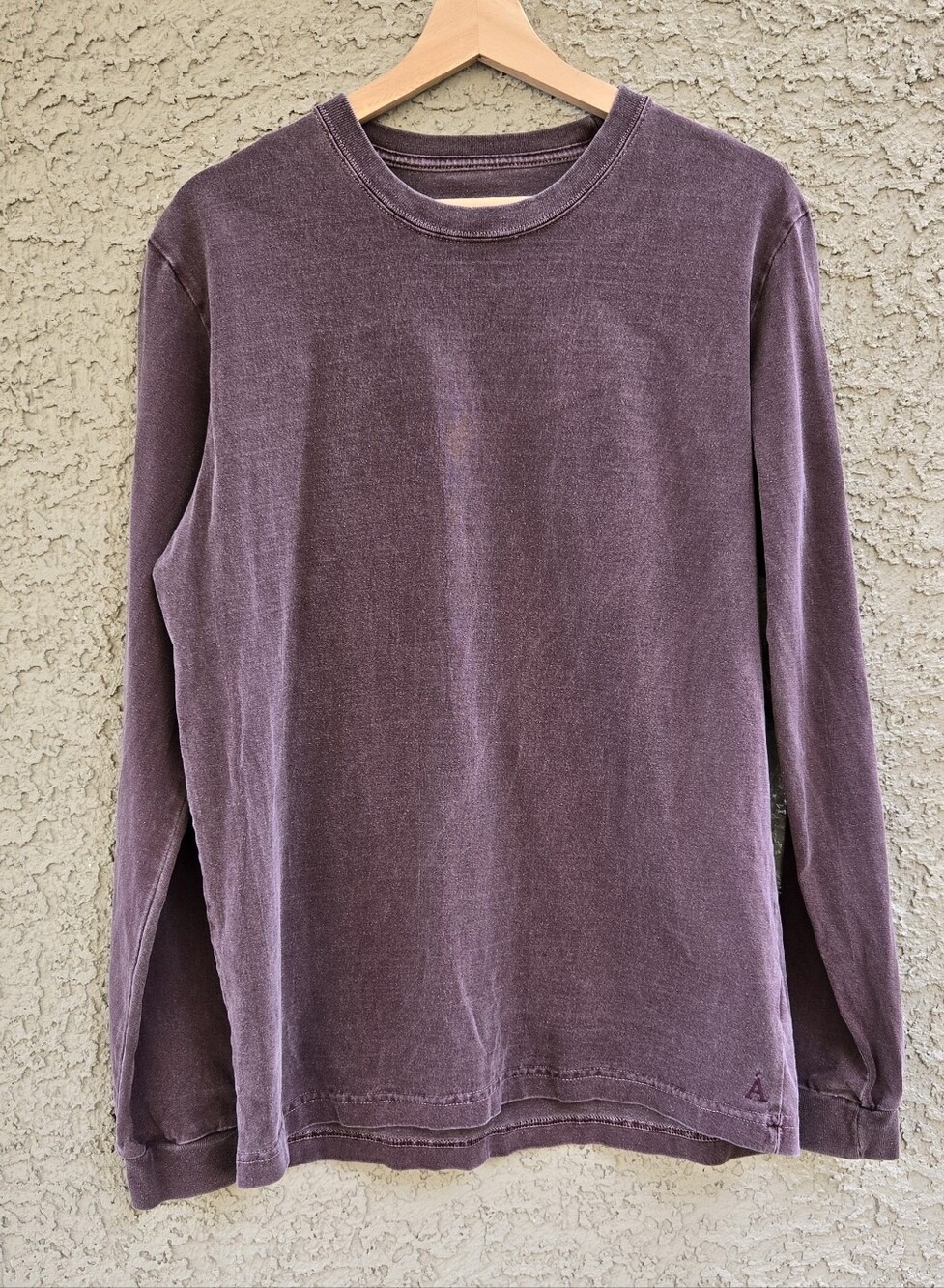 Anian Canada Vintage-Wash Long Sleeve Tee in Faded Plum